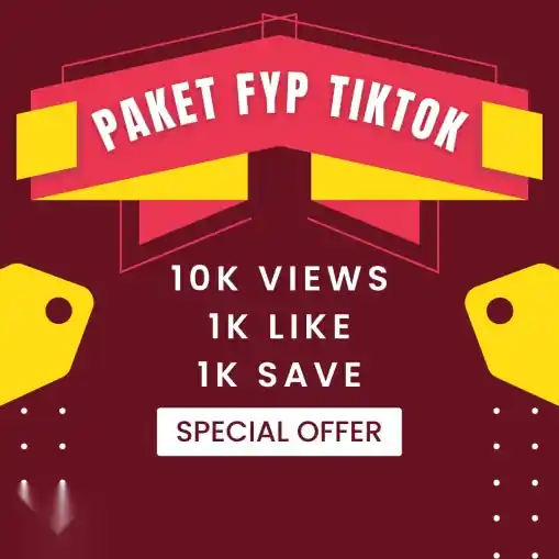 Promo Paket Fyp Tiktok 10k Views 1k Like Save Video Real
