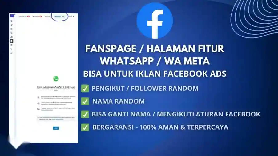 Fanspage Halaman Fitur Wahatsapp Wa Meta Bisa Untuk Iklan Fb Ads Murah