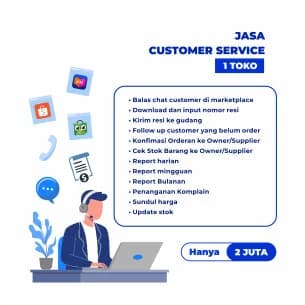 Jasa Customer Service 1 Marketplace Termurah, Premium
