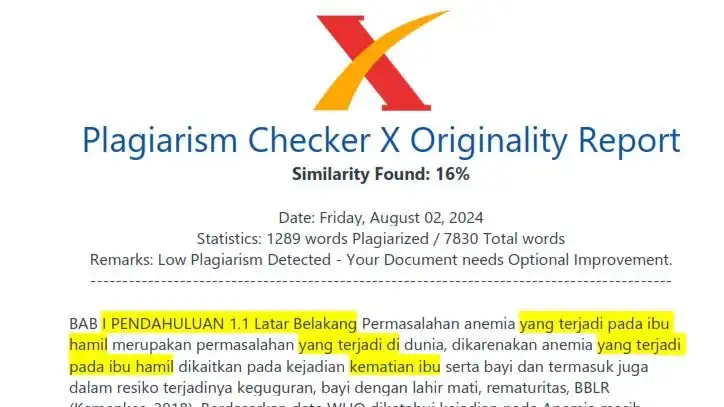 Jasa Cek Plagiat menggunakan plagiarism checker - Turnitin, Profesional, Bergaransi