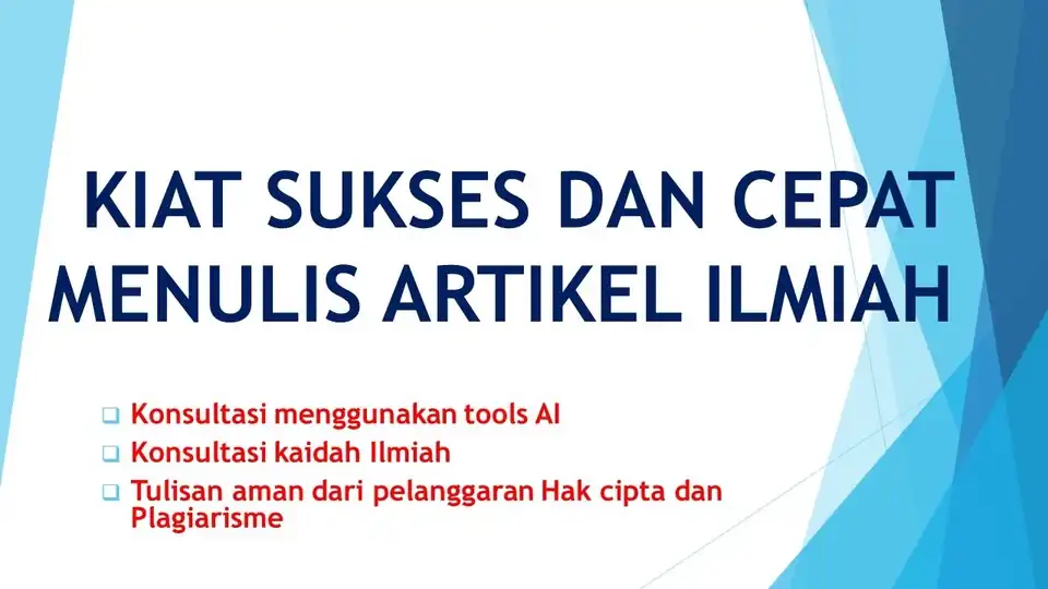 Jasa Coaching penulisan Artikel Ilmiah - Jasa Lainnya, Profesional, Bergaransi
