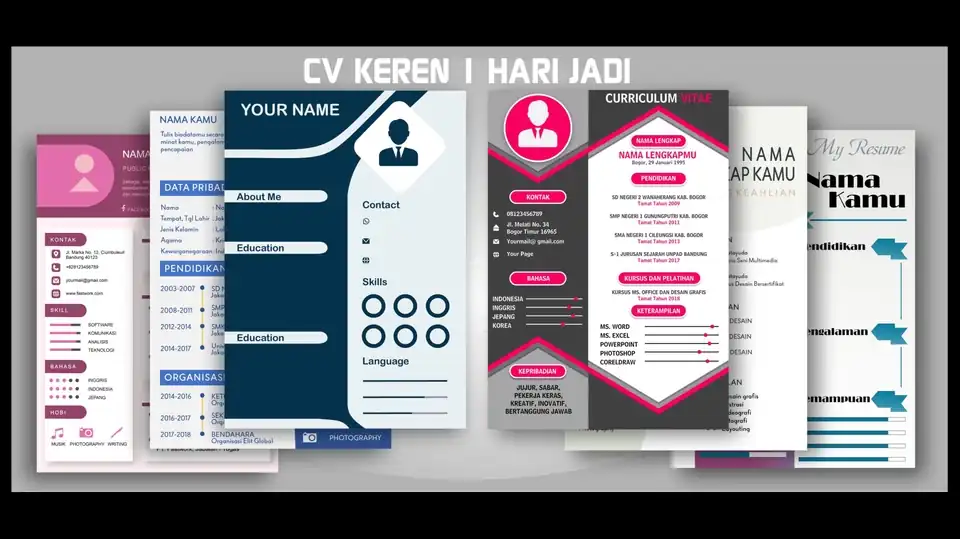 Jasa CV ONLINE KEREN UNTUK LAMARAN VIA EMAIL - Portfolio & Resume, Profesional, Bergaransi