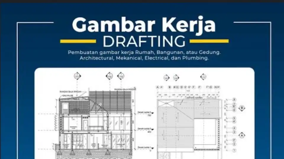 Jasa Denah Rumah Type 32-100 - CAD Drawing, Profesional, Bergaransi