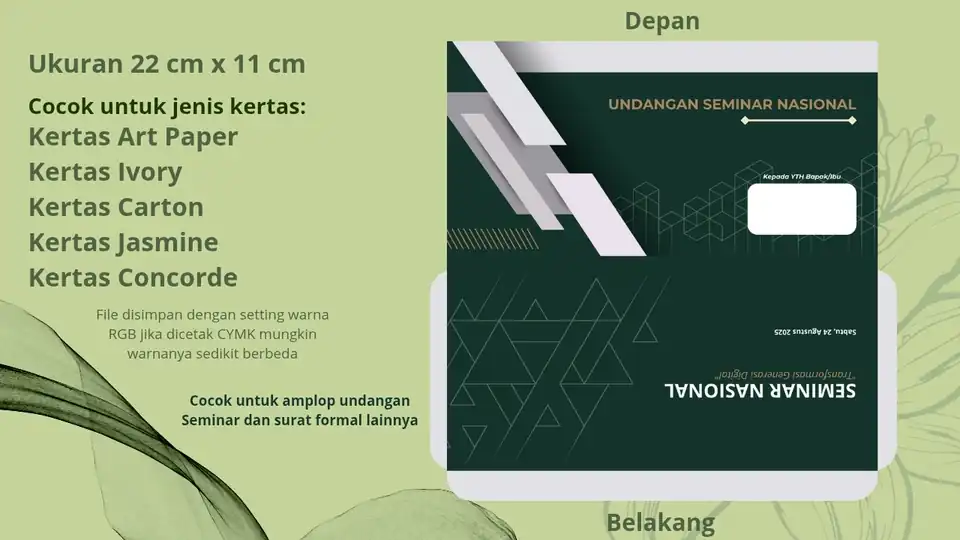 Jasa Design Amplop Undangan Custom - Desain Amplop, Profesional, Bergaransi