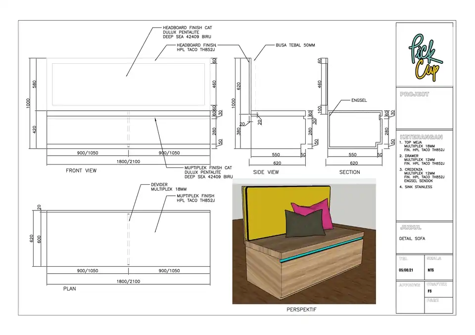 Jasa Gambar Kerja - CAD Drawing, Profesional, Bergaransi