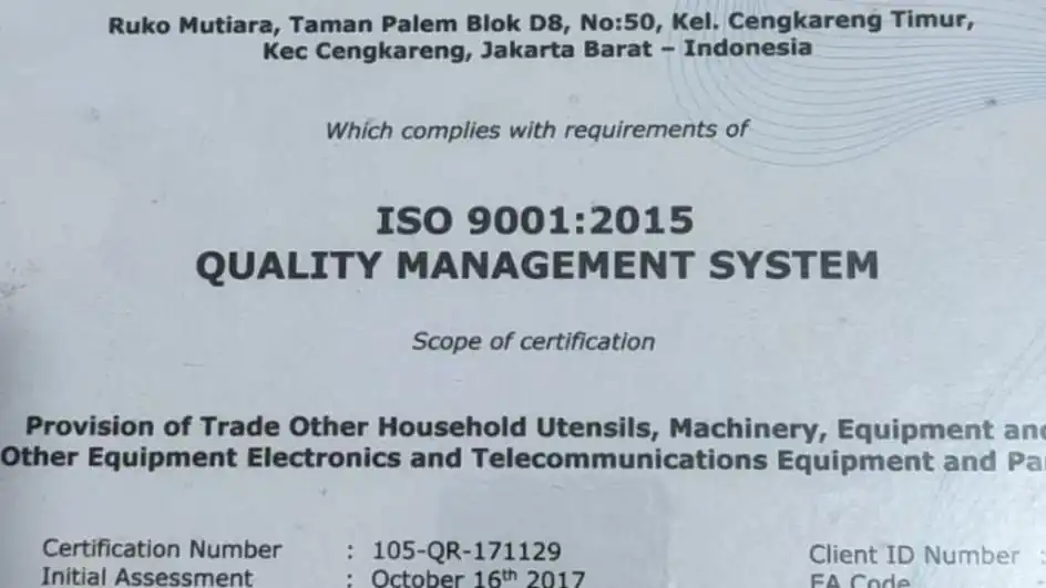 Jasa ISO 9001 - Jasa Lainnya, Profesional, Bergaransi