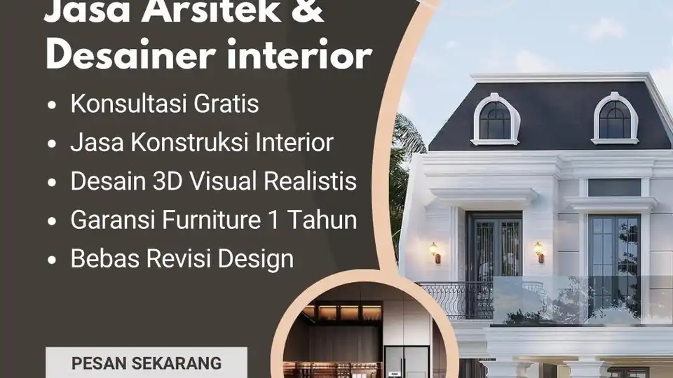 Jasa arsitek dan desain interior - Perspektif 3D, Profesional, Bergaransi