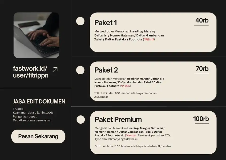 JASA EDIT DOKUMEN - Edit Dokumen, Profesional, Bergaransi