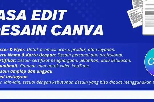 Jasa Pembuatan Desain Menggunakan Canva - Canva, Profesional, Bergaransi