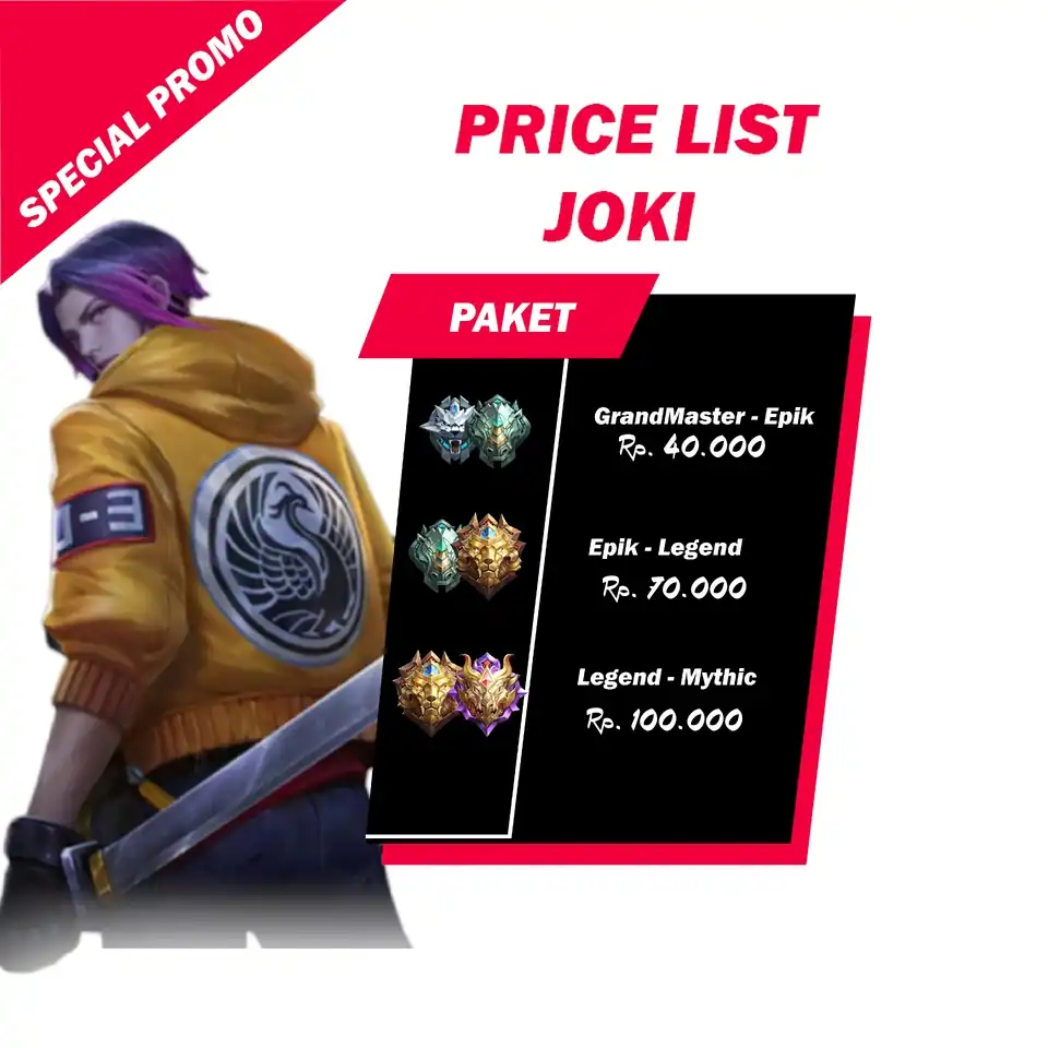 Jasa Joki RANK Spesial Promo - Gaming, Profesional, Bergaransi