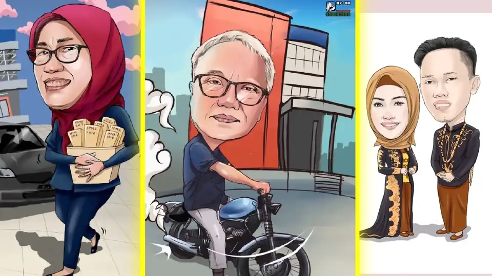 Jasa Karikatur da potret digital - Karikatur, Profesional, Bergaransi