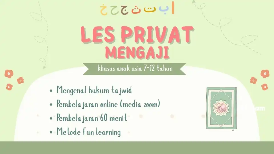 Jasa Les Privat Mengaji-Tajwid - Les Privat, Profesional, Bergaransi