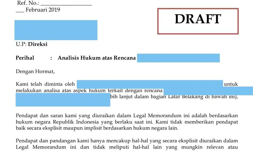 Jasa Pembuatan Legal Opinion - Pendapat Hukum, Profesional, Bergaransi