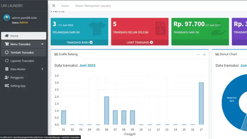 Jasa Pembuatan Website Aplikasi Laundry - Aplikasi Desktop, Profesional, Bergaransi