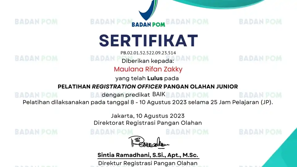 Jasa Registrasi BPOM (MD dan ML) - Daftar BPOM, Profesional, Bergaransi