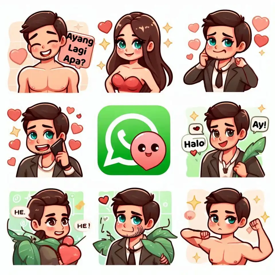 Jasa STIKER WHATSAPP CUSTOM (murah) - Stiker LINE, Profesional, Bergaransi