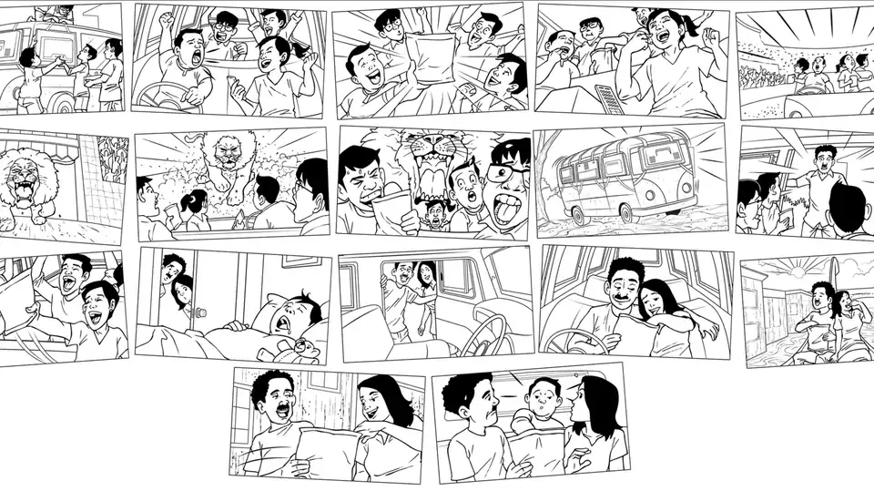 Jasa Storyboard Hitam putih - Storyboard, Profesional, Bergaransi