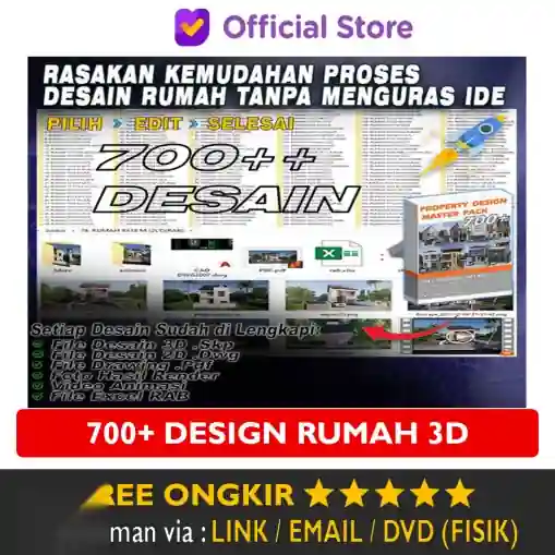 Terbaru Paket 700 Design Rumah Home 3d Sketch Up Siap Edit Properti Property Gedung Ruko Masjid 2d Pdf Dwg Rab