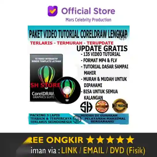 Paket 135 Video Tutorial Corel Draw Interaktif Belajar Desain Usaha Percetakan Multimedia Terbaru