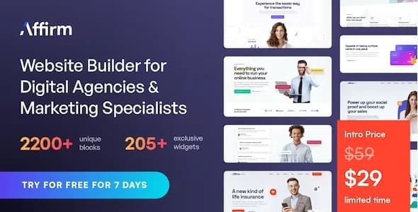 Jual Affirm WordPress Theme 4.0.5 Marketing & Digital Agency Theme Premium, Original