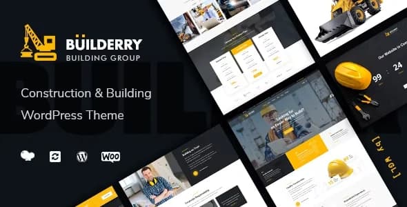 Jual Builderry Construction and Building WordPress Theme 1.2.7 Profesional, Premium