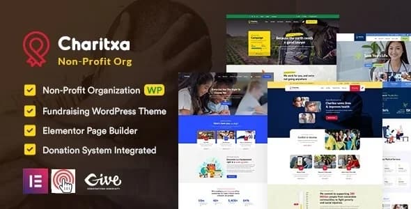 Jual Charitxa Multipurpose Nonprofit WordPress Theme 1.0 Siap Pakai, Resmi