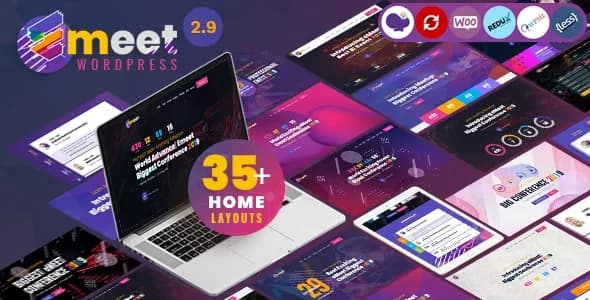 Jual Emeet Event, Conference & Meetup WordPress Theme 2.9.0 Full Garansi, Premium