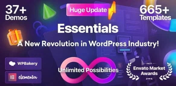 Jual Essentials WordPress Theme 3.2.18 Multipurpose Theme Termurah, Premium