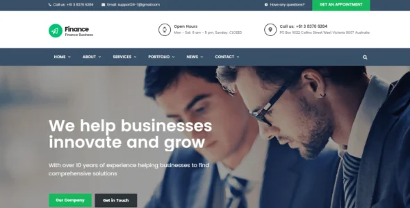 Jual Finance WordPress Theme 1.4.7 Consulting, Accounting Theme Original, Termurah