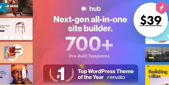 Jual Hub WordPress Theme 5.0.7 Responsive Multi Purpose Theme Resmi, Termurah