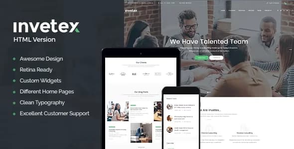 Jual Invetex Business Consulting & Investments WordPress Theme 2.16.0 Siap Pakai, Premium