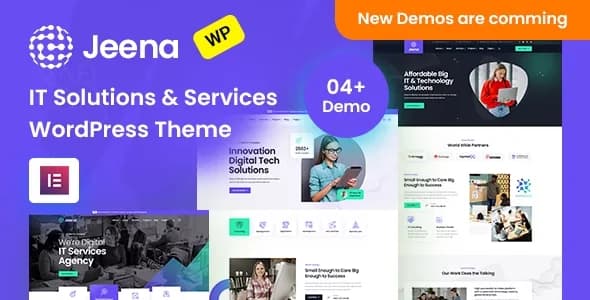 Jual Jeena IT Solutions & Technology Elementor WordPress Theme 1.0.5 Profesional, Bergaransi