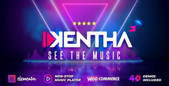 Jual Kentha WordPress Theme 4.7.2 Visionary Music Siap Pakai, Full Garansi