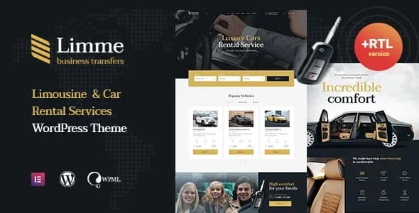 Jual Limme Limousine Transfers & Car Dealer WordPress Theme 1.2.3 Full Garansi, Premium