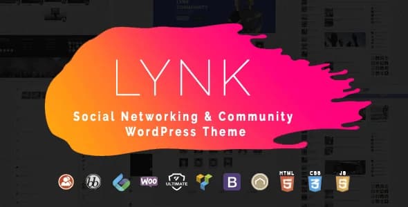 Jual Lynk 1.0.6 Social Networking and Community WordPress Theme Full Garansi, Siap Pakai
