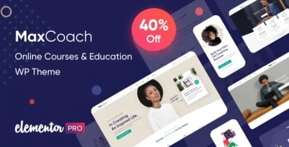 Jual MaxCoach WordPress Theme 3.0.2 Educational Theme Resmi, Siap Pakai