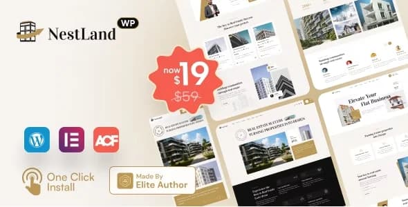 Jual NestLand Real Estate WordPress Theme 1.3.0 Premium, Full Garansi