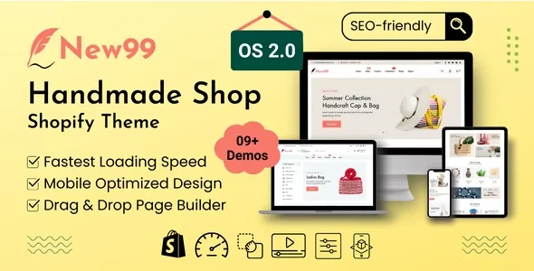 Jual New99 Handmade Shop Shopify Theme 1.0.3 Original, Profesional