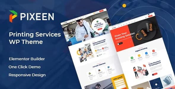 Jual Pixeen Printing Services Company WordPress Theme 2.0.1 Profesional, Bergaransi