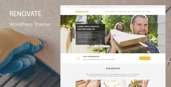 Jual Renovate Construction Renovation WordPress Theme 7.7 Siap Pakai, Full Garansi