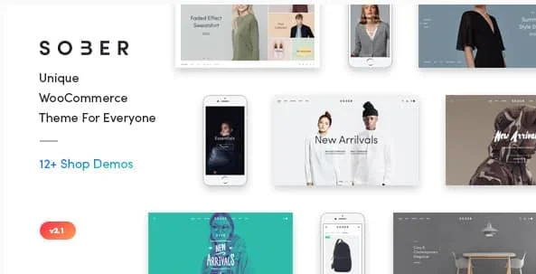 Jual Sober WordPress Theme 3.4.23 WooCommerce Theme Durasi 23 Minggu Resmi, Siap Pakai