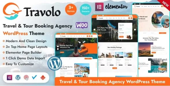 Jual Travolo Travel Agency & Tour Booking WordPress Theme 1.1.0 Bergaransi, Siap Pakai