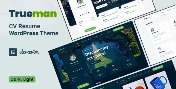 Jual Trueman CV Resume WordPress Theme 1.2.1 Siap Pakai, Termurah