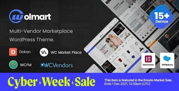 Jual Wolmart Multi Vendor Marketplace WooCommerce Theme 1.9.3 Premium, Resmi