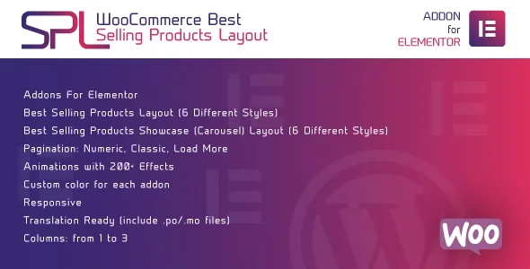 Jual WooCommerce Best Selling Products Layout for Elementor 1.0 Profesional, Termurah