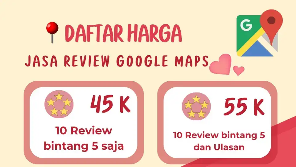 Jasa (10 ulasan) Jasa Memberi Review google maps/ Rating gmaps / Ulasan Google Maps Bisnis REAL HUMAN - Memberi Review,