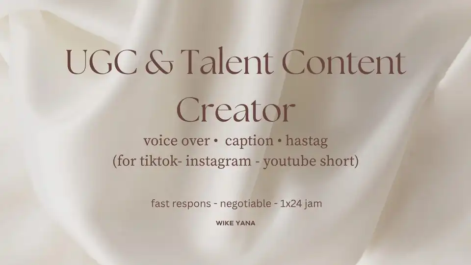 Jasa 24 Jam Langsung Jadi ! Jasa Content Creator, UGC Content Creator, Review Konten - Content Creator, Profesional, Ber