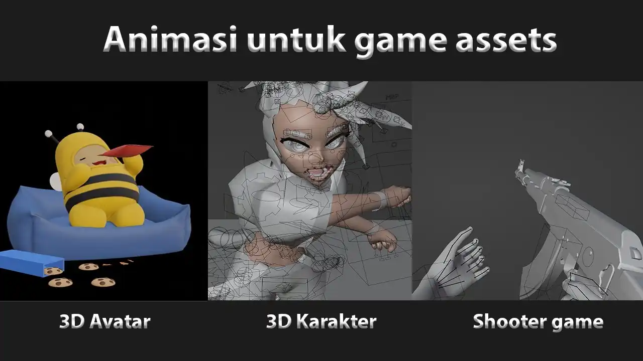 Jasa Animasi karakter untuk game assets - 3D & Animasi, Profesional, Bergaransi