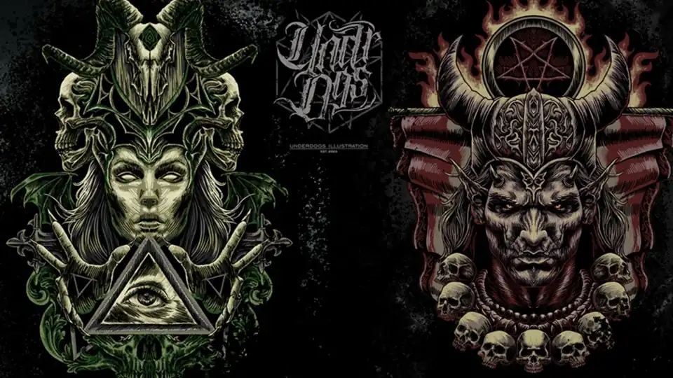 Jasa Artwork ilustrasi untuk desain merch, cover album, dsb. - Gambar dan Ilustrasi, Profesional, Bergaransi