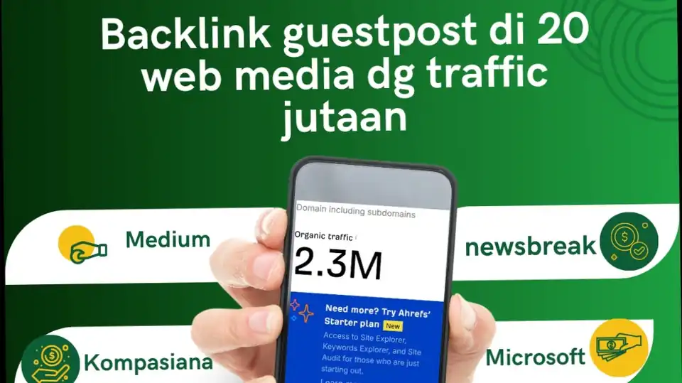 Jasa Backlink guest post di 20 Web Media Traffik Jutaan - Digital Marketing, Profesional, Bergaransi
